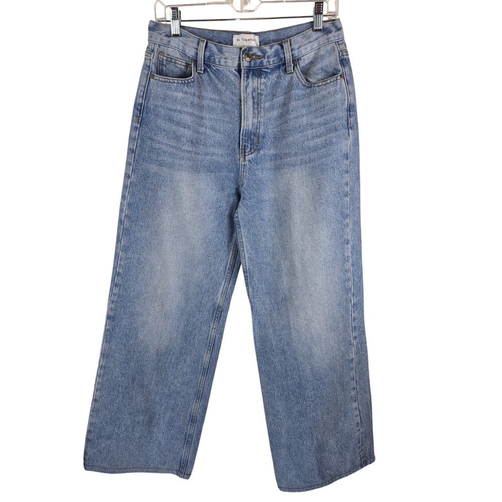 By Together Wide Leg Light Wash Denim Jean's Women's Size M
